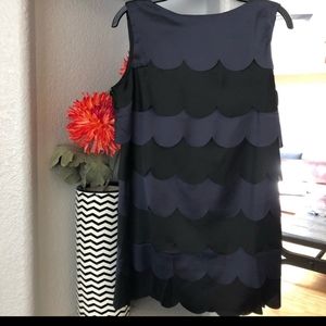 Mizwear Two-Tone Scalloped Sleeveless Mini Dress S